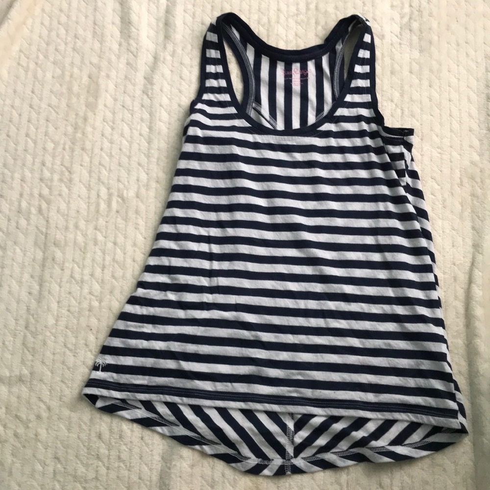 Horizontally striped tank top